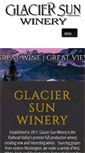 Mobile Screenshot of glaciersunwinery.com