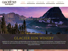 Tablet Screenshot of glaciersunwinery.com
